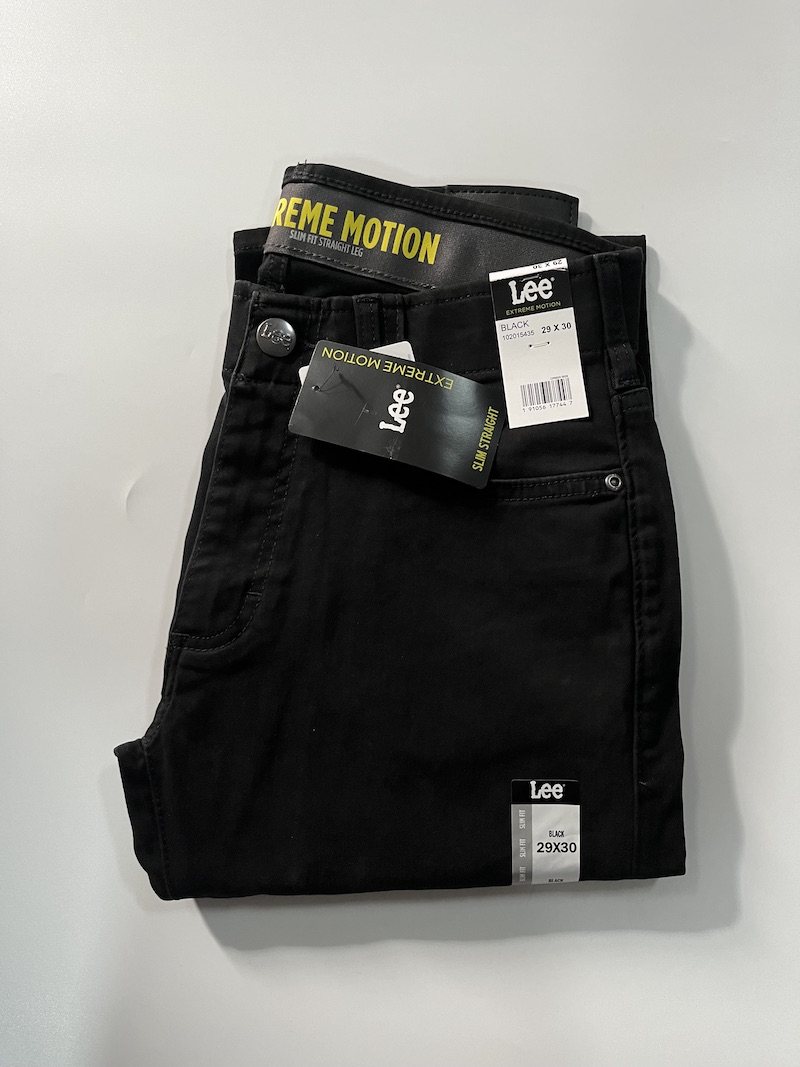 现货Lee男黑色修身直筒牛仔裤#102015435