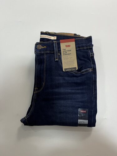 现货Levi's/李维斯724深蓝水洗高腰直筒牛仔裤188830151