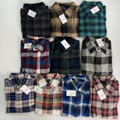 现货J.CREW男纯棉法兰绒修身 AZ838 AZ837 格子长袖 拼色衬衫