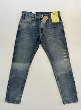 现货Levi's/李维斯男512泼墨脏渍蓝色水洗拼色牛仔裤#288331144