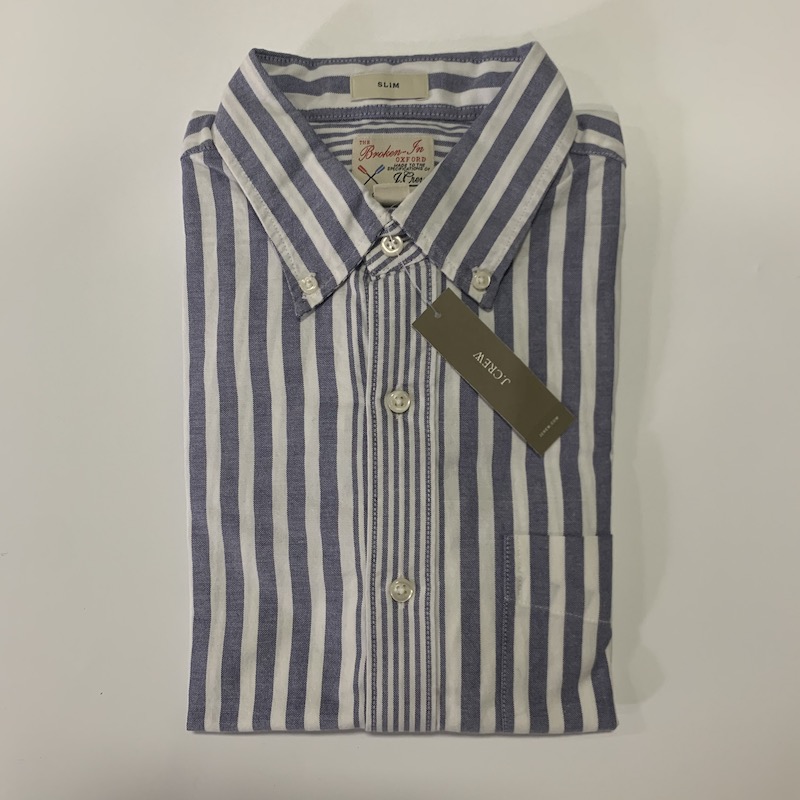 J.CREW男纯棉牛津纺长袖衬衫