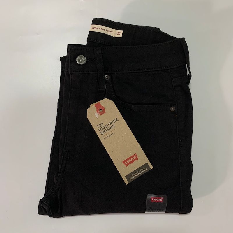 李维斯721高腰长裤棉紧身小脚