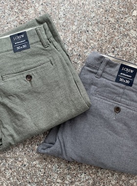 现货J.CREW男软棉直筒休闲裤四季款#AB265