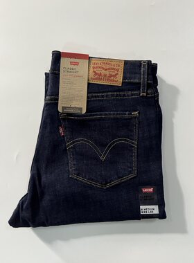 现货Levi's/李维斯女深蓝卡其水洗直筒牛仔裤春夏款