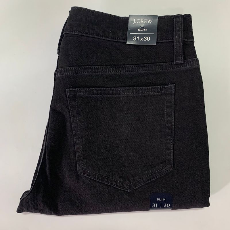 现货j.crew黑灰色修身小脚牛仔裤