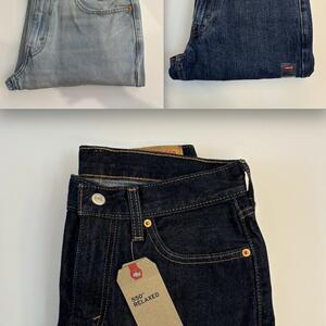 现货Levi's/李维斯厚款550纯棉中腰蓝色水洗系列直筒牛仔裤多色