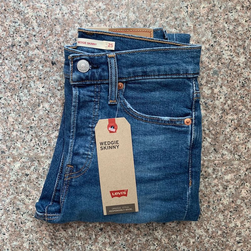 levi's现货李维斯高腰小脚牛仔裤