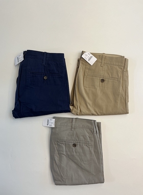 现货J.CREW男士纯棉修身小脚薄款休闲裤chino夏款#H5084