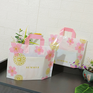 塑料手提袋服装店购物袋定制Logo印字小号袋子结实耐用时尚礼品袋