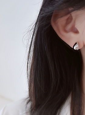 银色豆豆无痛蚊香盘耳夹女无耳洞佩戴小巧日常百搭精致高级感新款