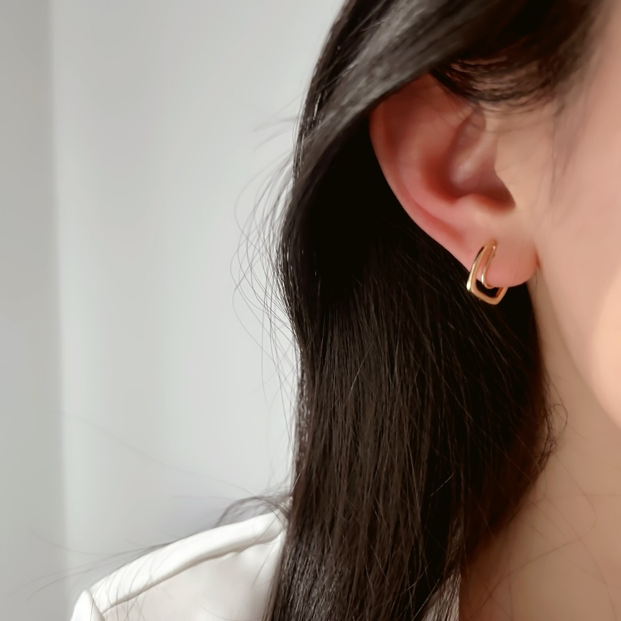 简约方形精致无痛蚊香盘耳夹女气质百搭高级感轻奢金属感2025新品,饰品/流行首饰/时尚饰品新,耳夹,淘宝优惠券,粉丝福利购,淘宝优惠卷