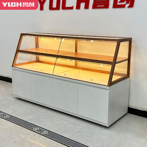 誉创面包柜面包展示柜面包架中岛柜蛋糕店面包架子玻璃商用翻门式