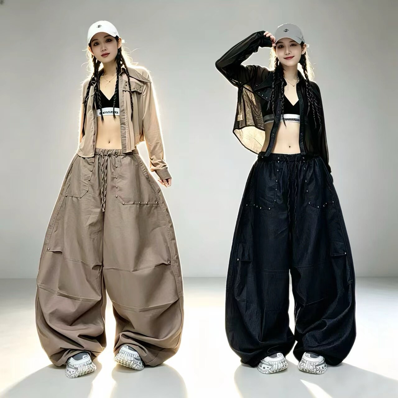 SCK时超康2026秋季新款广场舞爵士舞裤铆钉舞蹈跳舞表演裤60335