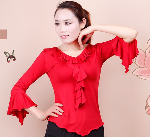 芳之舞 广场舞服装新款春夏杨艺舞蹈服上衣短袖跳舞服装拉丁舞服在类目 运动/瑜伽/健身/球迷用品, 舞蹈/健美操/体操, 广场舞, 广场舞上装中 - 来自Buy2taobao.com提供专业的淘宝代购服务