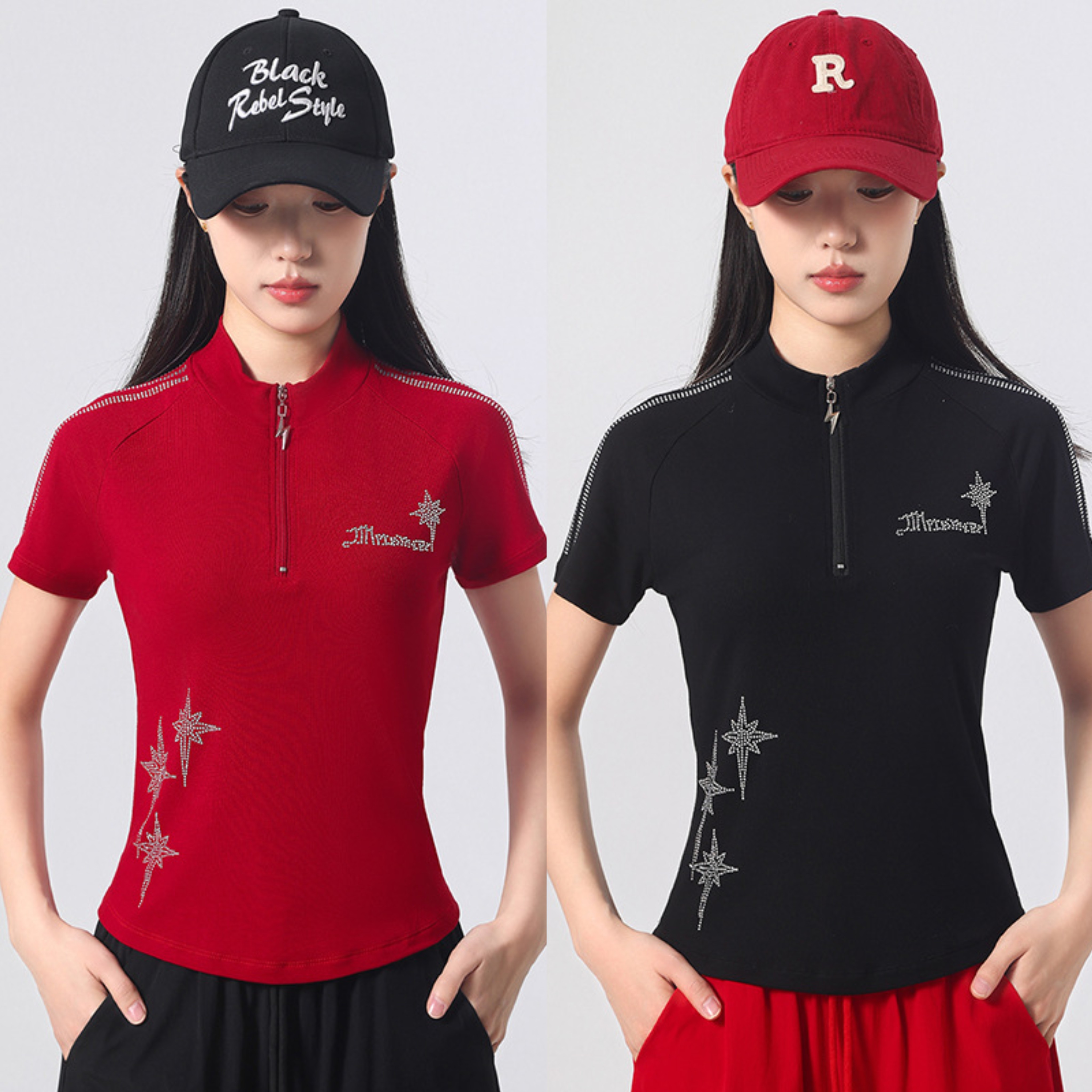 2026夏季新款广场舞服装上衣棉烫钻立领短袖舞蹈服跳舞表演跳操服