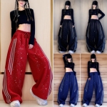 2026新款秋冬加厚加绒广场舞裤阔腿裤女宽松显瘦卫裤曳步舞表演裤