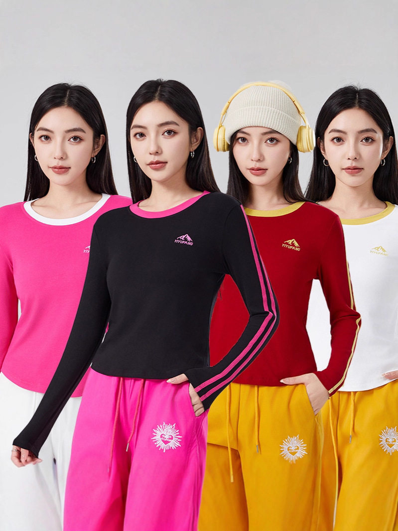 2025年秋季新款广场舞服装上衣长袖团体健身操杨丽萍跳舞服步子舞