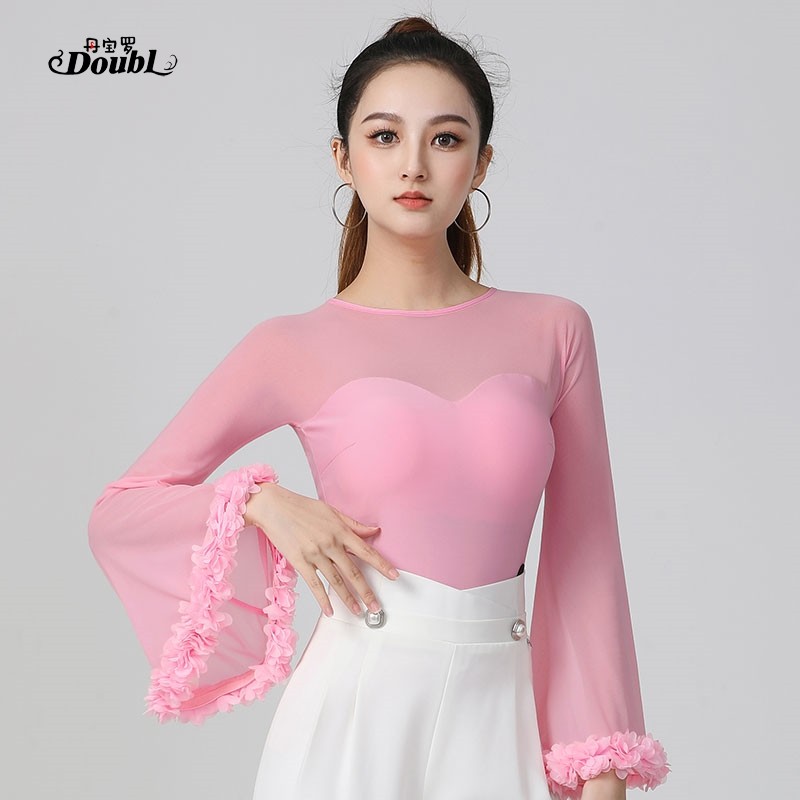 丹宝罗女舞蹈上衣精致小花