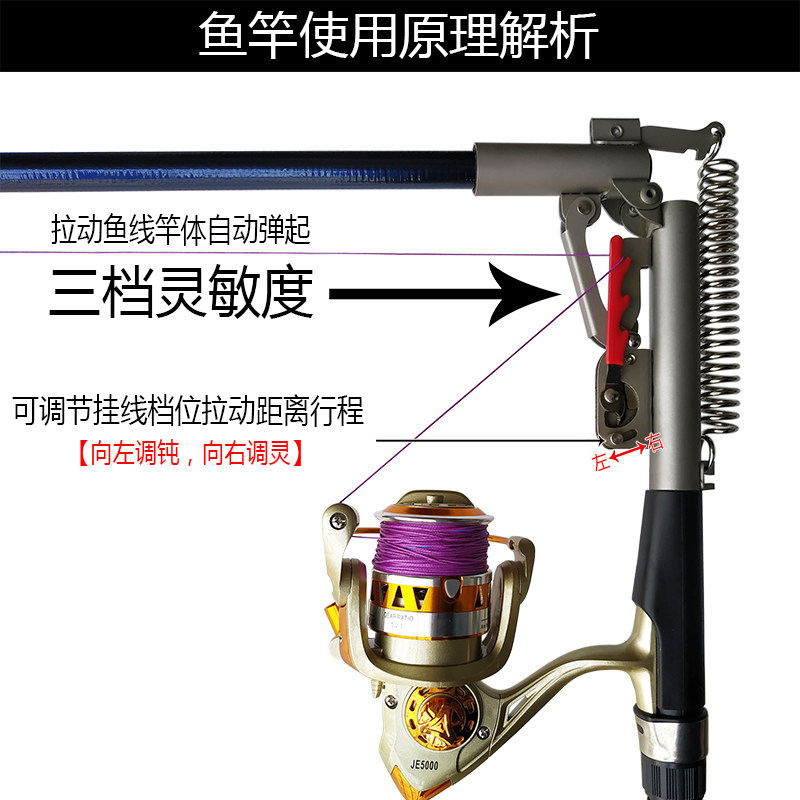 自动钓鱼竿海竿全套自弹式海杆远投抛竿可调节高灵敏度弹竿弹簧竿|msdalam kategori luar/Mountaineer/Camping/Aksesori perjalanan, peralatan memancing, pancing - dari Buy2taobao.com untuk memberikan perkhidmatan ejen Taobao profesional membeli