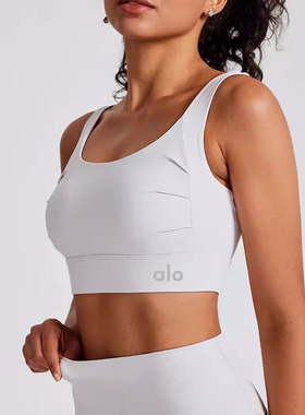 ALO高强度防震运动内衣女跑步健身交叉搭扣美背文胸瑜伽服背心夏