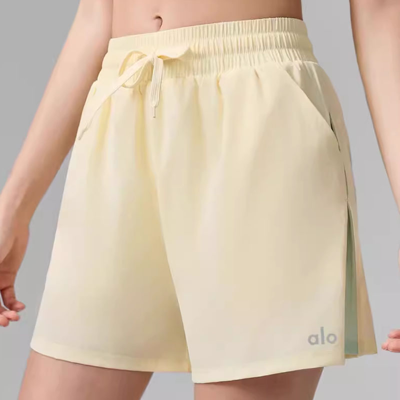 ALOUSAYOGA防走光瑜伽短裤女带口袋网球运动四分裤春夏健身跑步裤