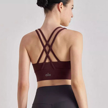 ALO裸感交叉美背运动背心女防震收副乳健身内衣跑步户外运动文胸