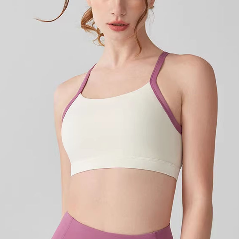 ALO固定杯拼色美背运动瑜伽内衣