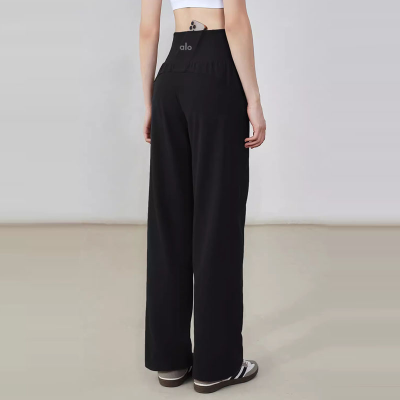 ALOUSAYOGA秋冬高腰直筒裤加绒保暖户外健身休闲运动宽松舞蹈裤女