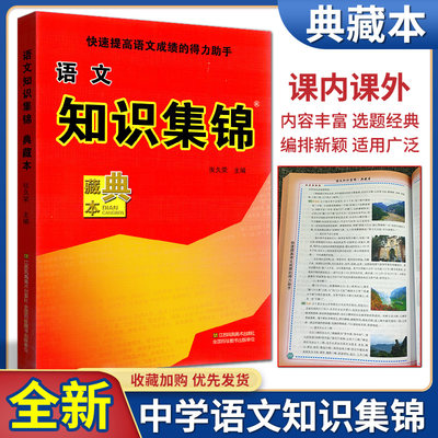 小学语文知识集锦典藏版中学语文知识大全校学语文总复习诗词汉字归类知识 江苏凤凰美术张久荣快速提高语文成绩的得力助手