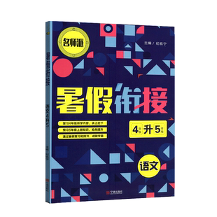 正版名师派暑假衔接4升5语文 四年级下册预习复习暑假作业昨业 小学四升五年级同步课时作业本暑期培训教材假期辅导班培训资料