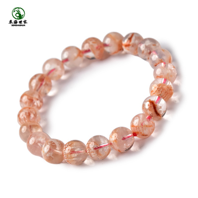 雪花幽灵手串女东海水晶玛瑙玉髓翡翠玉石项链坠散珠子聚宝盆手链