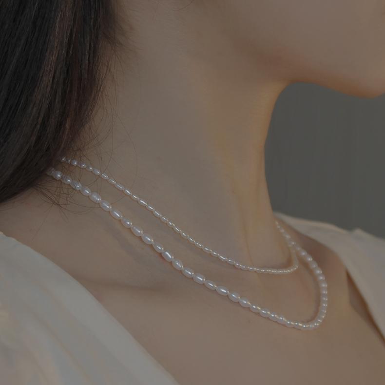 东海世家珍珠米珠项链