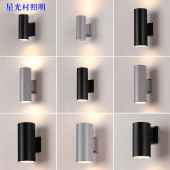 LED户外壁灯双头壁灯单头阳台外墙上下出光壁灯庭院室外柱子灯12W