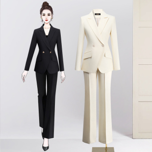 套装 春季 女西装 职业装 女士西服OL上班穿面试售楼部接待工作服 长袖
