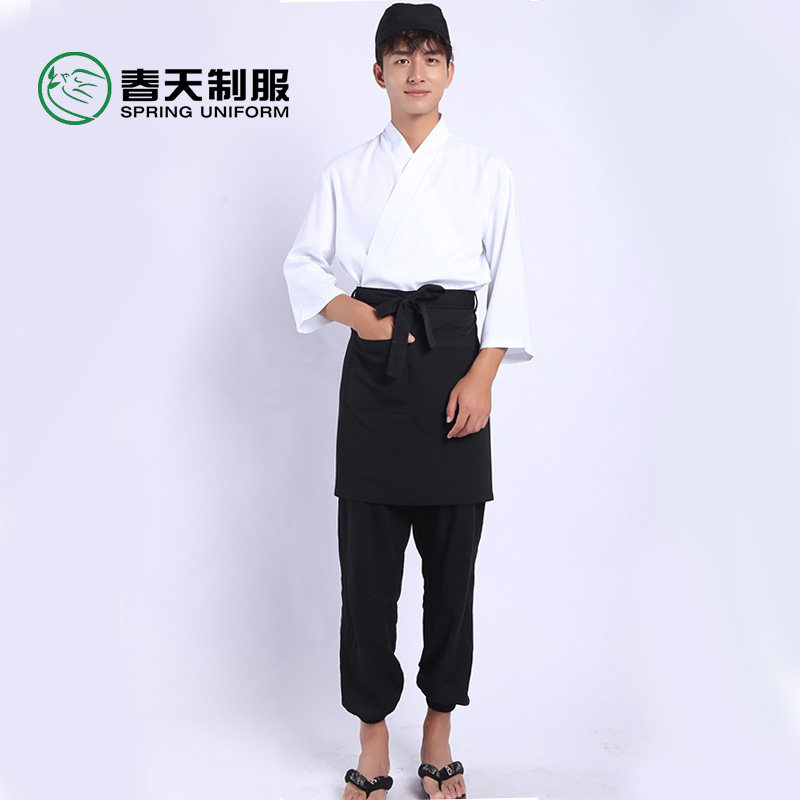 日本料理厨师服和服日式寿司服铁板烧居酒屋男款工作服印字绣logo