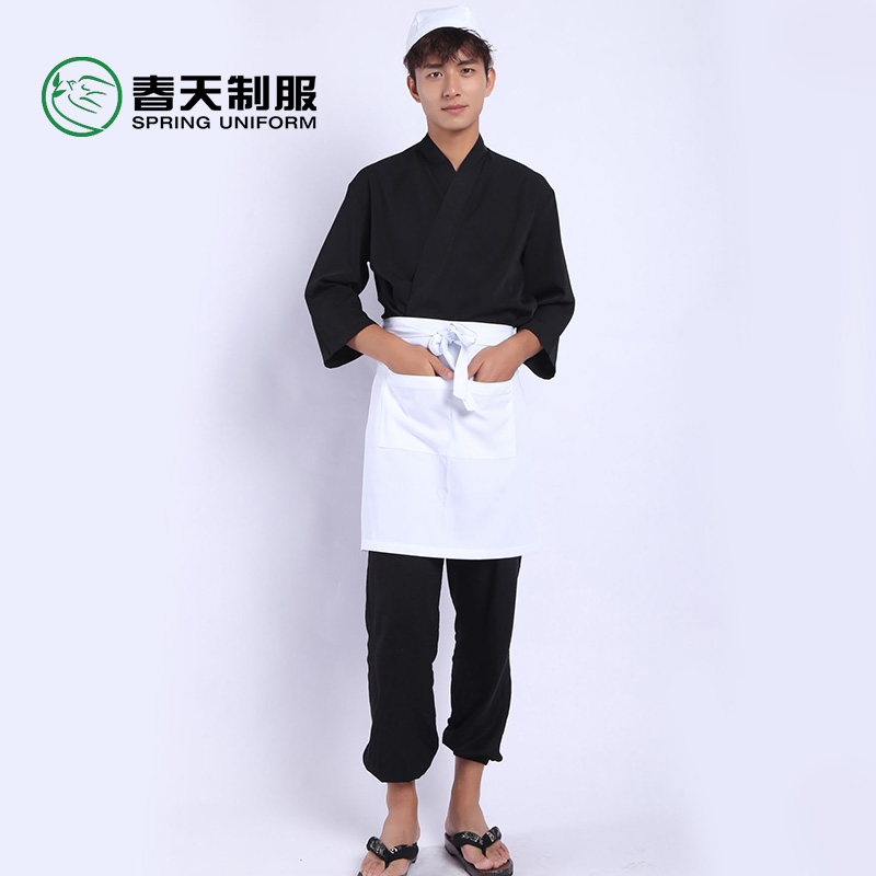 日本料理店日式厨师服板前工作服