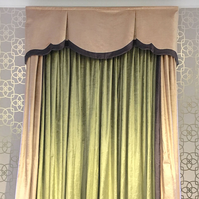 丝绒窗帘粉色窗帘公主风卧室女儿房藕粉色窗帘意大利绒定制床幔帘