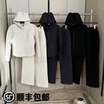 桑坡lulu女士2025四代保暖修身连帽防风套装显瘦加绒加厚收腰休闲