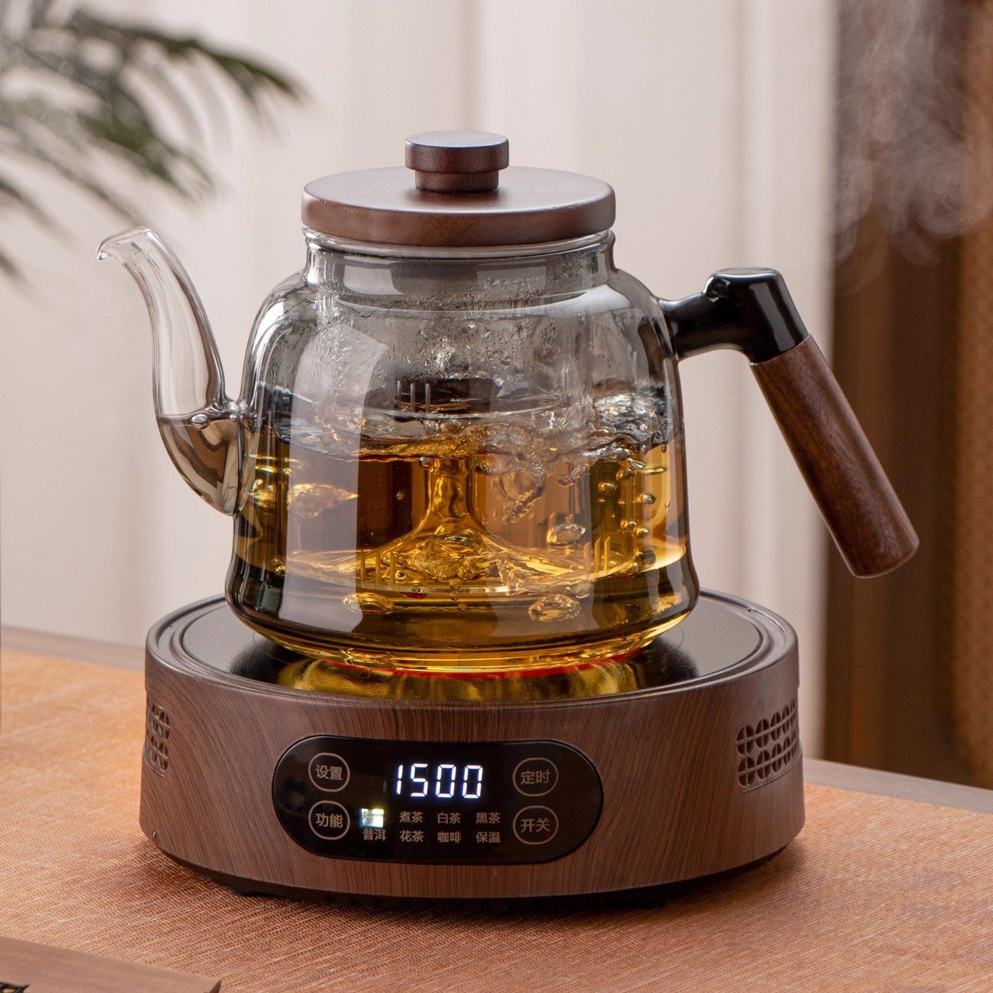 日本玻璃煮茶壶耐高温电陶炉煮茶器茶壶烧水壶大容量办公室煮茶炉