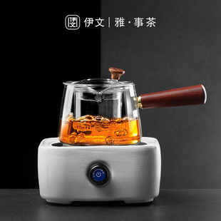 伊文陶瓷侧把茶壶玻璃煮茶器耐高温泡茶壶家用电陶炉煮茶壶煮茶炉