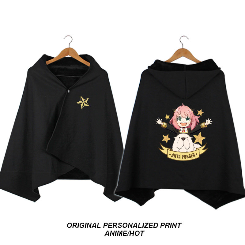 间谍过家家周边spy×family 阿尼亚cos漫画午睡空调毯 动漫披风