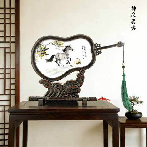 北京上门新生儿马年生肖胎毛画