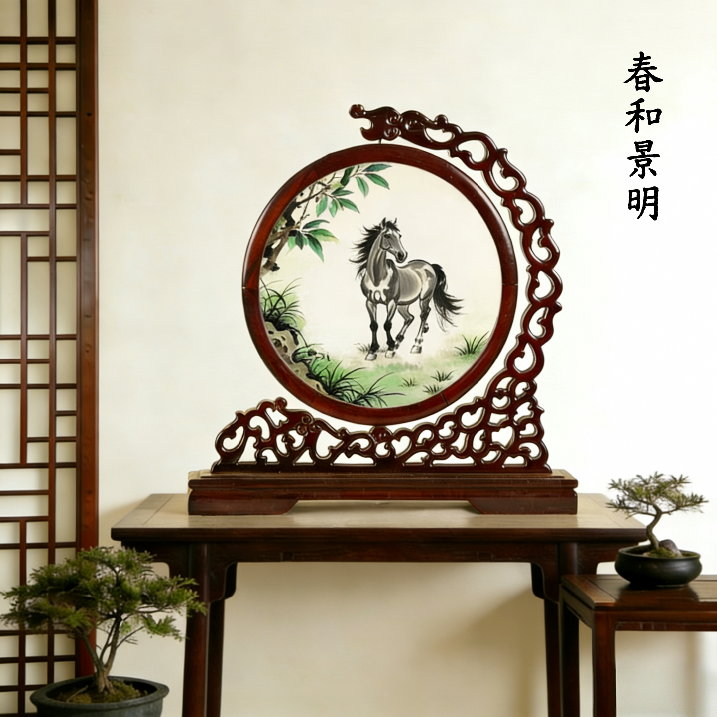 胎毛绣纪念品北京新生婴儿上门满月理胎毛马年双面绣苏绣胎发刺绣