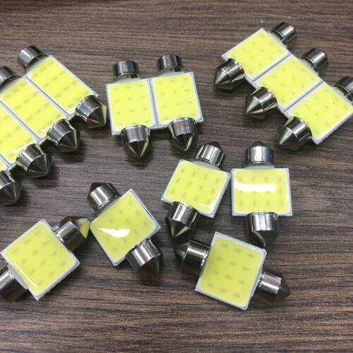 汽车led阅读灯双尖cob车顶灯汽车尾灯牌照灯车内内饰灯亮