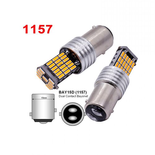 摩托电动汽车LED解码倒车灯1157-4014-45灯转向灯刹车灯高亮尾灯