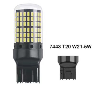 汽车LED刹车灯T20双丝单丝 144灯3014解码防频闪超亮转向灯倒车灯
