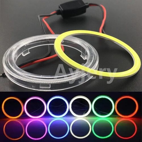圆形LED天使眼环形光圈 高亮光环 COB防水12V/24V汽摩电改装彩灯