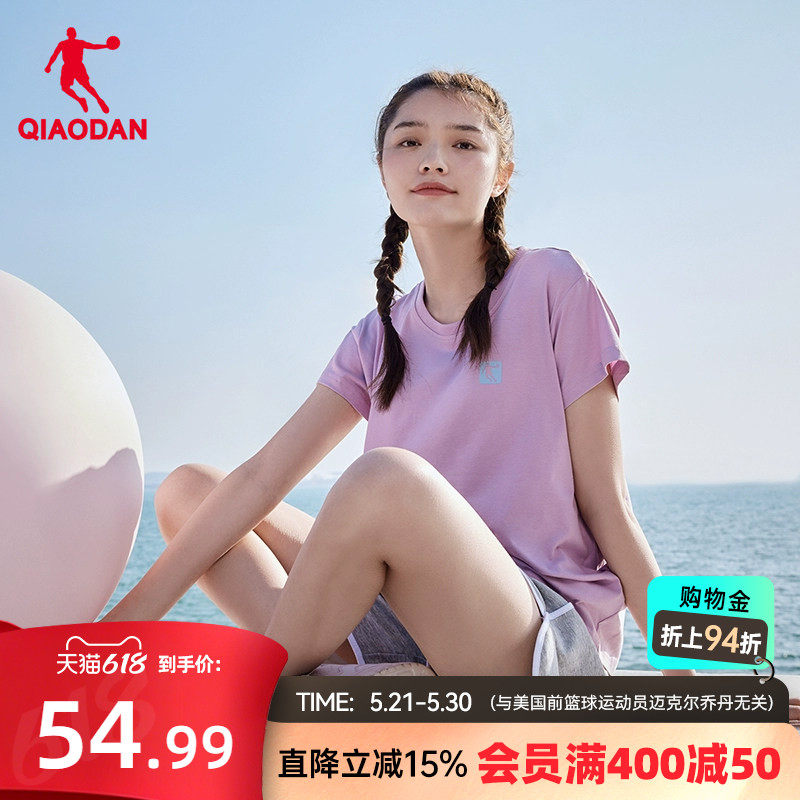 中国乔丹短袖T恤女2026夏季新款休闲上衣圆领针织女士运动百搭短t