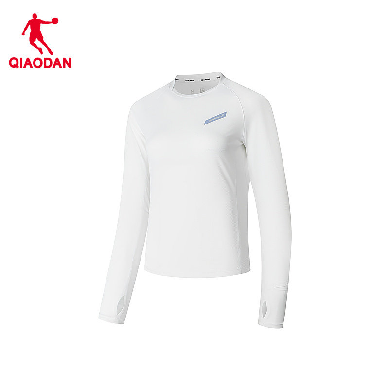 乔丹针织长袖T恤衫女2026春季新款舒适修身吸湿速干防晒运动上衣,运动服/休闲服装,运动T恤,淘宝优惠券,粉丝福利购,淘宝优惠卷