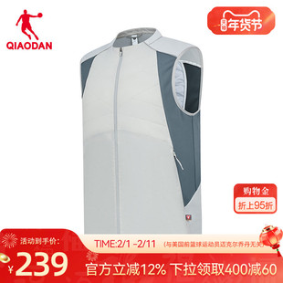 乔丹跑步运动棉马夹男士2025冬季新款80G金标P棉轻薄马甲商场同款